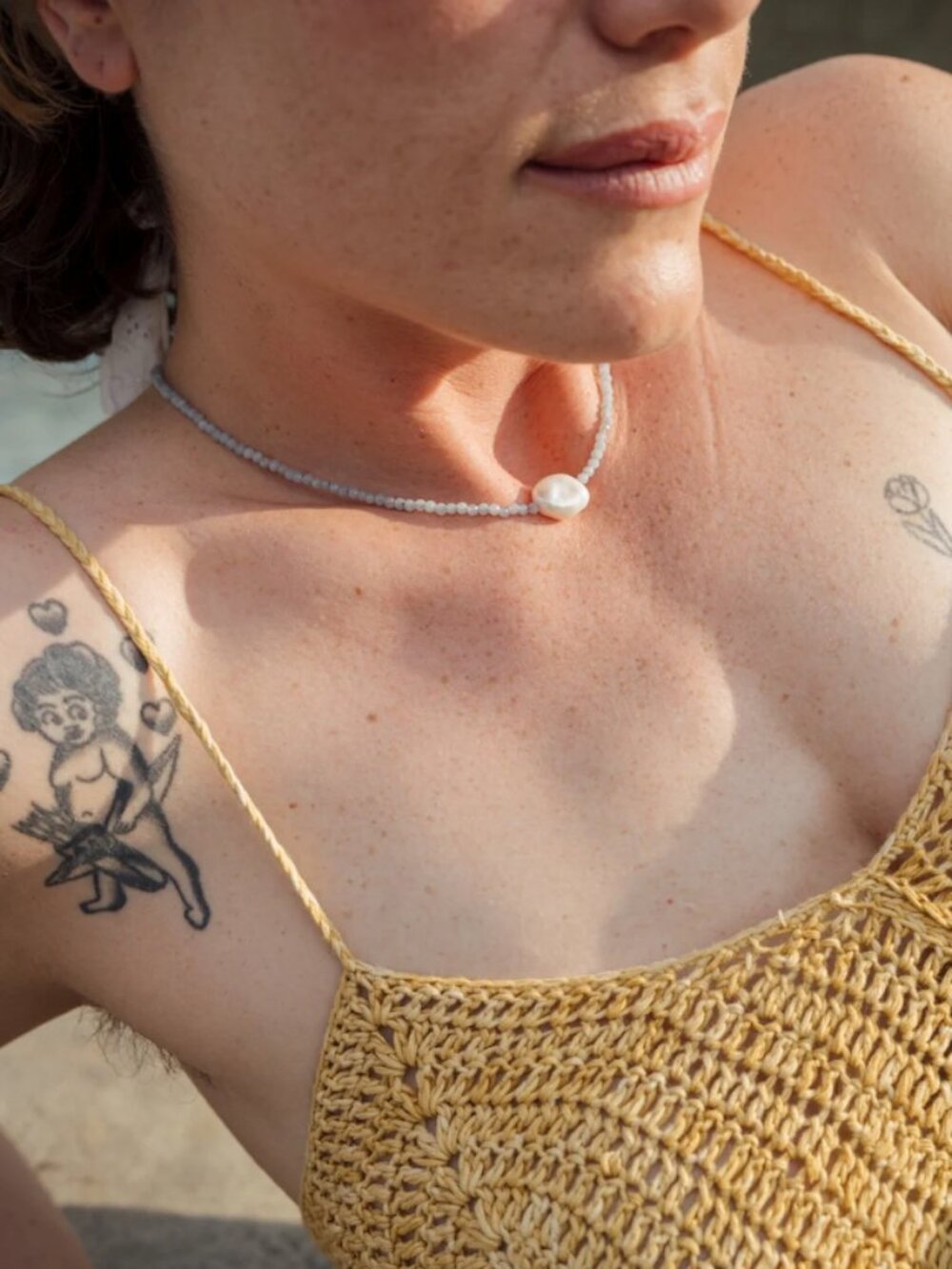 Eleventh House Petal Necklace in Peridot